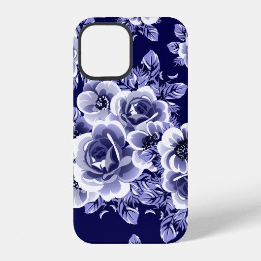 植物やハーブ、花の抽象的なシームレスパターン iPhoneケース (裏面)