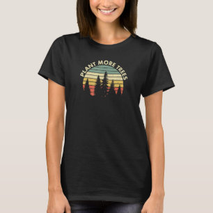 植物より多くの木レトロヴィンテージ気候変動の地球 Tシャツ