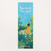 植物を使用した庭で魂の女性を若返らせる ヨガマット (正面)