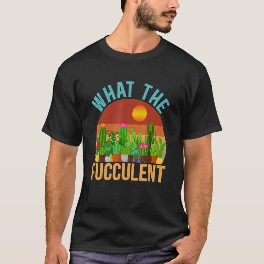 植物を吸い取る機能のあるサボテン Tシャツ (正面)