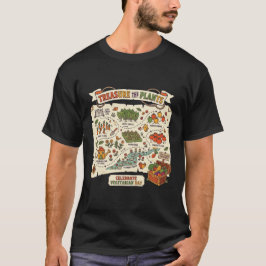植物を大切に ヴィーガン+ヴィンテージ野菜 Tシャツ