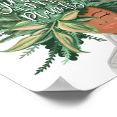 植物を愛するただの女の子 |植物熱狂するの女性 ポスター (角)