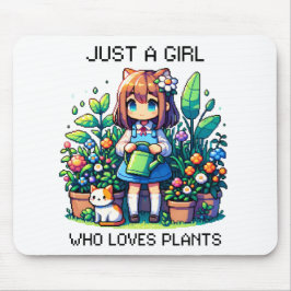 植物を愛するただの少女 マウスパッド