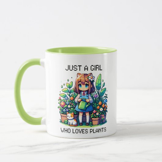 植物を愛するただの少女 マグカップ (左)
