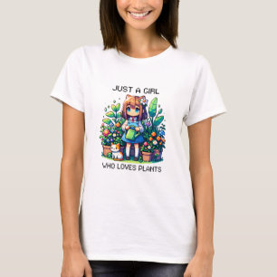 植物を愛するただの少女 Tシャツ