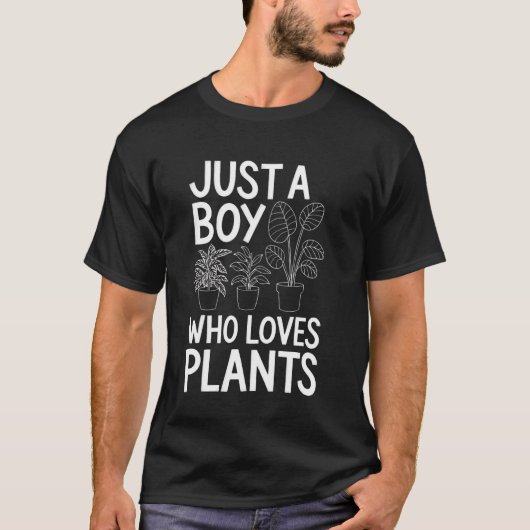 植物を愛する少年にすぎない Tシャツ (正面)