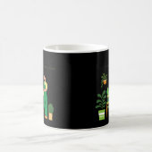 植物を湿らせたばかりだ コーヒーマグカップ (中央)