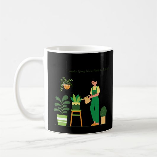 植物を湿らせたばかりだ コーヒーマグカップ (左)