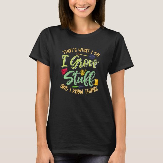 植物を育てて知識を蓄えるのが私の仕事 G Tシャツ (正面)
