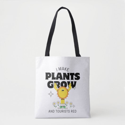 植物を育て観光客を赤くする トートバッグ (正面)