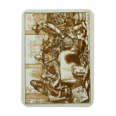 植物を調べる植物学者（リトボ） マグネット (縦)