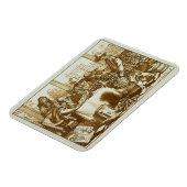 植物を調べる植物学者（リトボ） マグネット (左側)