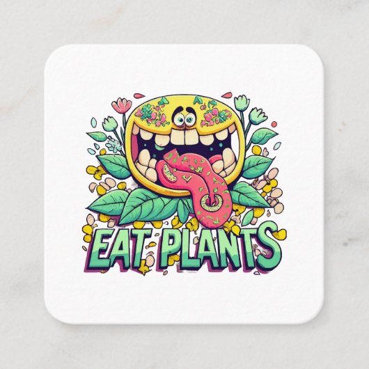 植物を食べよう スクエア名刺 (正面)