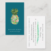 植物アイランドパイナップルブルー 名刺 (正面/裏面)
