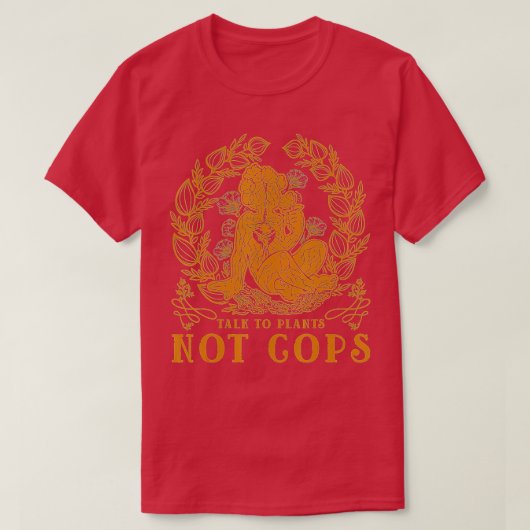 植物アルクNot Cops Cactus Gardener植物 Tシャツ (デザイン正面)