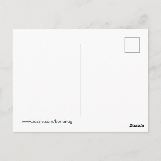 植物アートグリーン植物自然愛好植物学者 ポストカード (裏面)