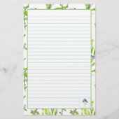 植物イラストレーション水彩野菜が並ぶ 便箋 (正面)