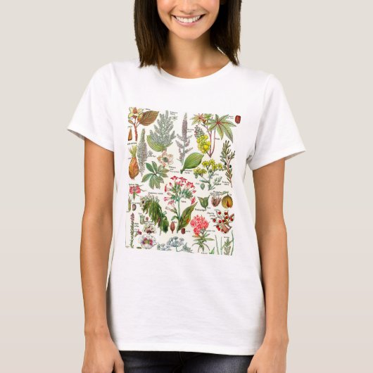 植物イラストレーション Tシャツ (正面)
