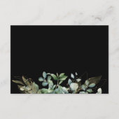 植物イラスト ユーカリ ゴールド リーフ モダン デザイン エンクロージャーカード (裏面)