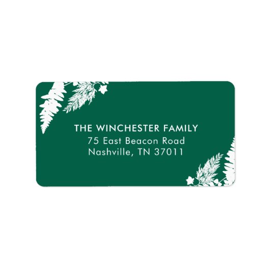 植物インプレッション住所 ラベル (正面)