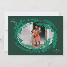 植物インプレッション水平フレームクリスマス