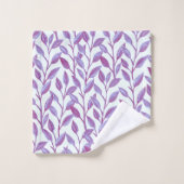 植物エレガントの紫葉のモダン模様| バスタオルセット (ウォッシュタオル)