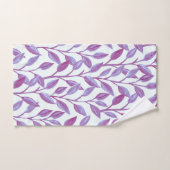 植物エレガントの紫葉のモダン模様| バスタオルセット (ハンドタオル)