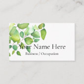 植物エレガントの緑 名刺 (正面)