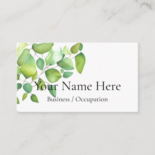 植物エレガントの緑 名刺 (正面)