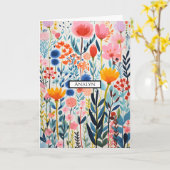 植物エレガントカラフル折り畳みカード カード (黄色い花)