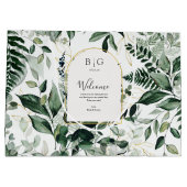 植物エレガント学結婚院の歓迎 ラージペーパーバッグ (裏面)