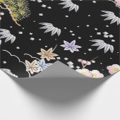 植物エレガント日本の刺激を受けたアートワーク| ラッピングペーパー (角)