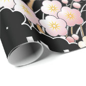 植物エレガント日本の刺激を受けたアートワーク| ラッピングペーパー (ロールコーナー)