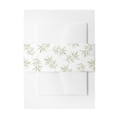 植物オリーブの葉の封筒ライナー 招待状ベリーバンド (正面例)