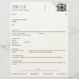 植物カメラマン撮影契約書 – 1ページ目 レターヘッド