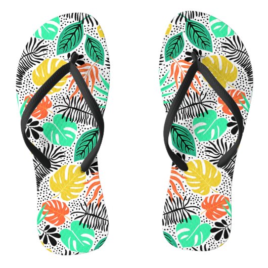 植物カラフルとドットのビーチサンダル ビーチサンダル (ソール)