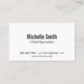 植物カラフルと花のパターン 名刺 (裏面)