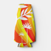 植物カラフルイラストレーション ボトルクーラー (正面)