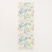 植物カラフル花と葉柄の風呂へ ヨガマット (裏面)
