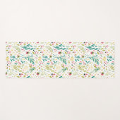 植物カラフル花と葉柄の風呂へ ヨガマット (正面(横))