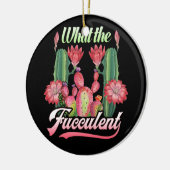 植物ガーデニングを多肉種のサボテンは セラミックオーナメント (左)