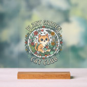 植物ガーデン猫面白い猫好きデザイン - 植物ガ アクリルサイン (ニュートラル)
