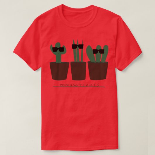 植物クールサボテン Tシャツ (デザイン正面)