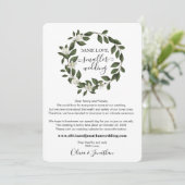 植物グリーンのセイムラブ　小さな結婚式の縮小発表 案内状 (スタンド正面)