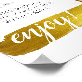 植物グリーンのブライダル ブランシュ ミモザ バー サイン (角)