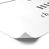 植物グリーンの葉 ウェディング バー メニュー ポスター (角)