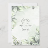 植物グリーンの還暦パーティー 招待状 (裏面)