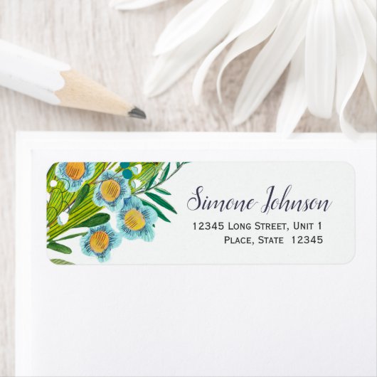 植物グリーンフラワーデザイン|ブライダルシャワー ラベル (インサイチュ)