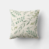 植物グリーンレースのモノグラムが確立されました クッション (裏面)