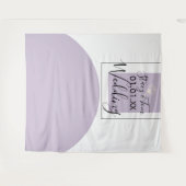 植物コットン ラベンダー ウェディング フォト タペストリー (正面(横))